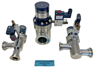 MDC High Vacuum Angle Valve Lot of 3 KiV-150-P KAV-100M-P-1034 321053 (10985)