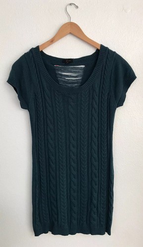 NWT Mine Short sleeve Cable Knit Sweater Dress Size Large Junior - Picture 8 of 12