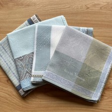 HANDKERCHIEF VINTAGE ART PAISLEY PLAIN MEN'S POCKET SQUARE COTTON 18" LOT-045