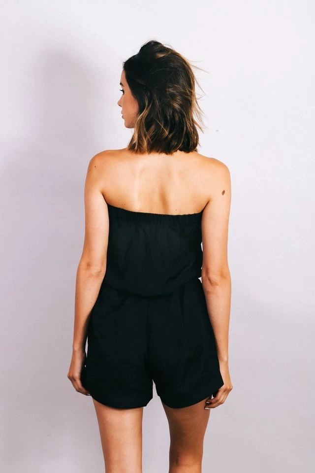 Mameluco de bolsillo Arden B negro satinado S M nuevo con etiquetas era 59,99    Foto 2 de 4