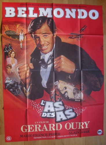 JEAN-PAUL BELMONDO as des as Original Kino Poster 160x120 cm '82 Mercedes