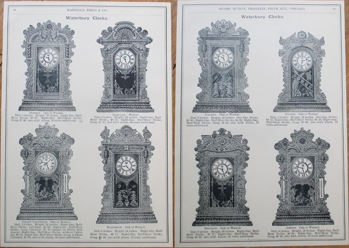 Waterbury Kitchen Clock Advertising/Print/Marshall Field 1893