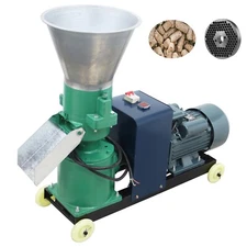 Poultry Livestock Farm Feed Pelletizer 2Rollers 4mm Plate 220V 80-120KG/h