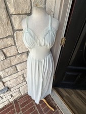 Vintage Rogers Nylon tricot Long Nightgown Lingerie small 34