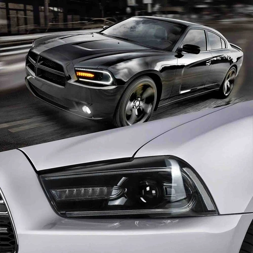 VLAND LED Projector Headlights For 2011-2014 Dodge Charger Front Lamps w/LED DRL - Picture 8 of 13