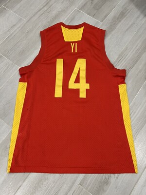 Nike Yi Jianlian #14 CHINA FIBA Basketball Jersey Global Hardwood