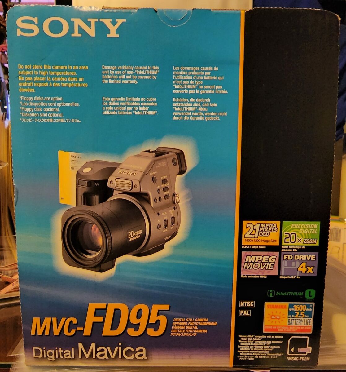 NEW IN BOX - Sony Mavica MVC-FD95 2.1MP Digital Camera NEW IN BOX - Sony Mavica MVC-FD95 2.1MP Digital Camera
