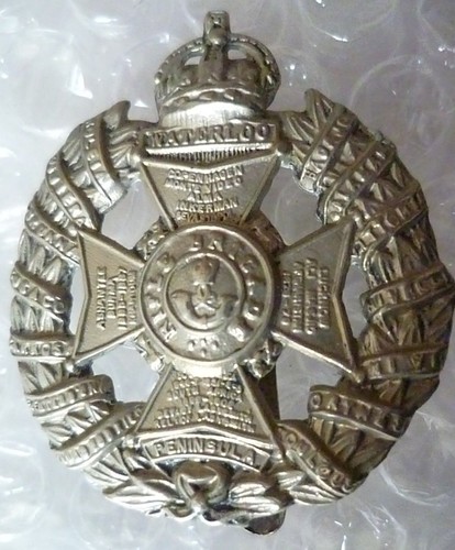 WW1 Rifle Brigade Regiment Cap Badge KC WM Slider ANTIQUE Org