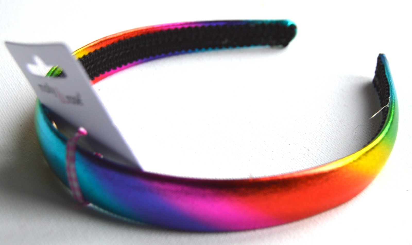 NEW 2cm Wide Rainbow Coloured Fabric Aliceband Headband Fashion Hair Pride