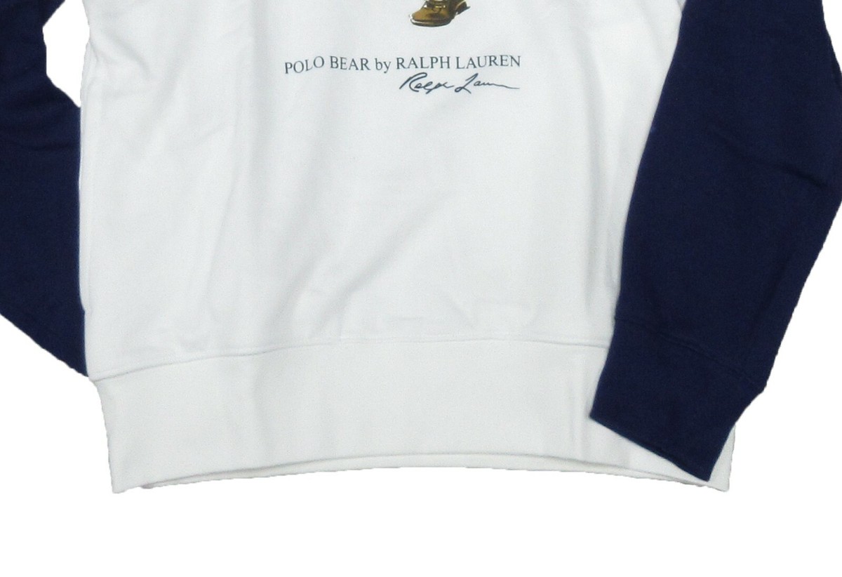 Polo Ralph Lauren Men's White Polo Bear Football Graphic