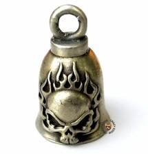 Flaming Skull Motorcycle Ride Bell Made in the USA Freedom Bell
