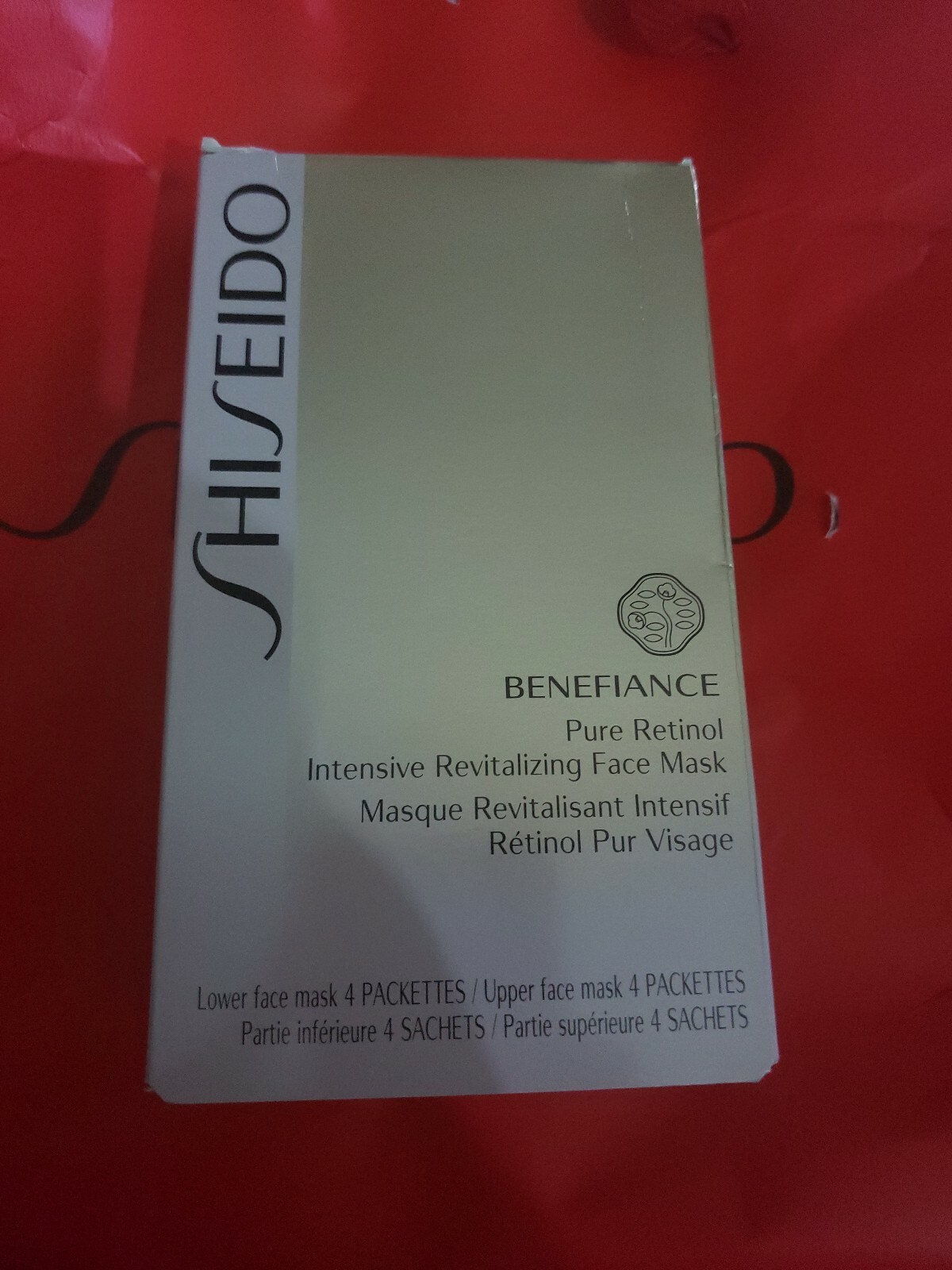 Download Shiseido Benefiance Pure Retinol Intensive Revitalizing Face Mask 4pairs For Sale Online Ebay PSD Mockup Templates