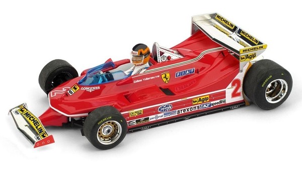 Brumm 1/43 F1 Ferrari 312T5 Villeneuve 1980 Monaco Figuren Statisches Modell-image