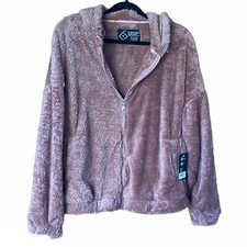 Nwt Bsp Just Fab Mauve Teddy Bear Sherpa Jacket