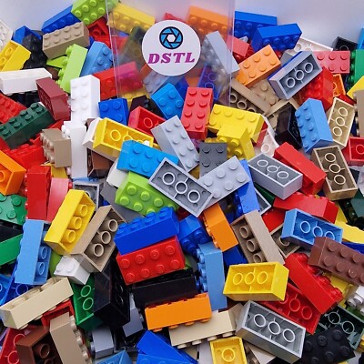 LEGO 2x4 Steine Baupackung x50 ZUFÄLLIGE Farben - Offizielle Steine