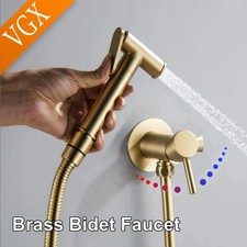 Brass Bidet Faucet Set Handheld Toilet Women Washer Bathroom Shattaf Sprayer