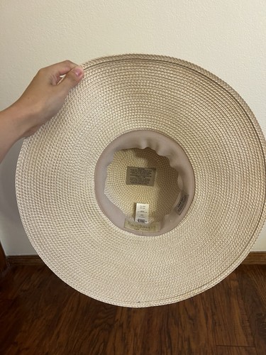 Sombrero para mujer Eric Javits Hampton Squishee IV crema UPF 50+ verano playa EE. UU. - Imagen 5 de 6