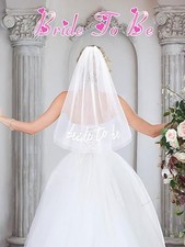 Embroidered Veil BachParty Accessory Bride To Be Headband White Bridal Veil