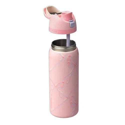 2025 NEW Owala Sugar Plum Fairy 32 Oz FreeSip Water Bottle Holiday Edition Pink - Picture 3 of 6