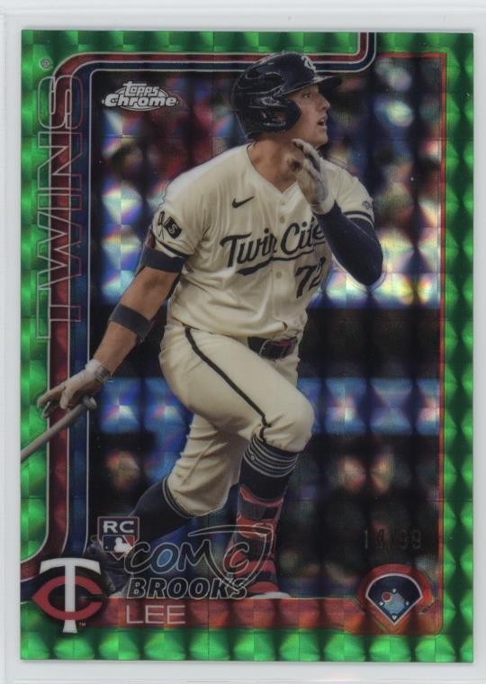 2025 Topps Chrome Green Geometric Refractor 14/99 Brooks Lee #234 17yt