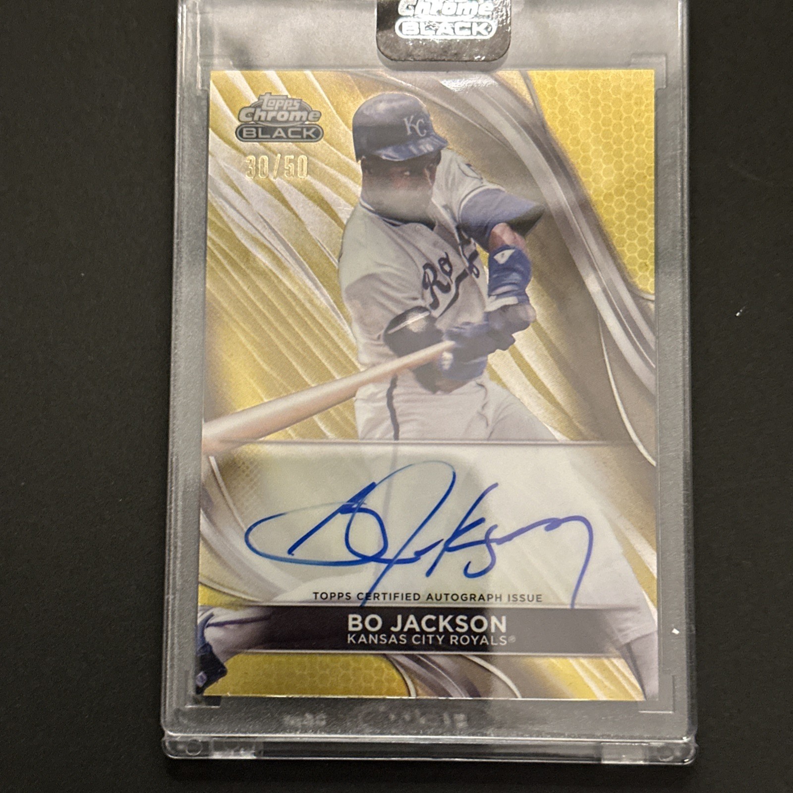 2024 Topps Chrome Black - Autographs Bo Jackson #CBA-BJ Gold Refractor /50 (AU)