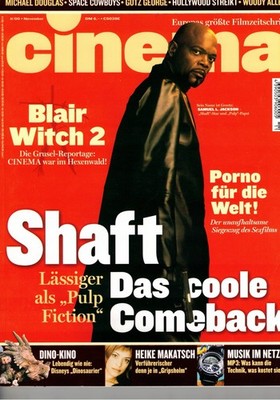 Cinema Zeitschrift,  11/2000 - Shaft, Blair Witch 2, Samuel L. Jackson