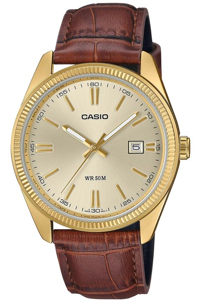 Casio Herrenuhr Quarz Mit Lederband MTP-1302PGL-9AVEF-image