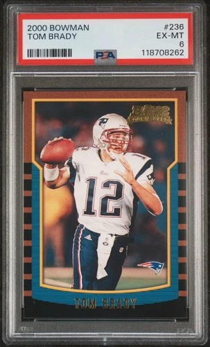 2000 Bowman - Tom Brady #236 (RC) | PSA 6 VERY CLEAN!