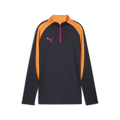 PUMA Individualblaze Soccer Long Sleeve Quarter Zip Pullover Womens Blue, Orange