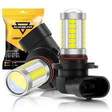 AUXBEAM Pair 9140 9145 H10 HB3 9005 LED Fog Light 6000K White Driving DRL Bulbs