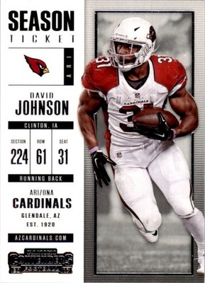 2017 Panini Contenders David Johnson (100) Football Cards #50