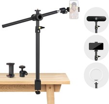 Overhead Camera Mount Desk Stand,Camera Arm Desk Mount Clamp Stand,360 Adjusta..