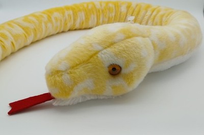 Aurora - Snake - 50'' Albino Burmese Python Playful Stuffed Animal