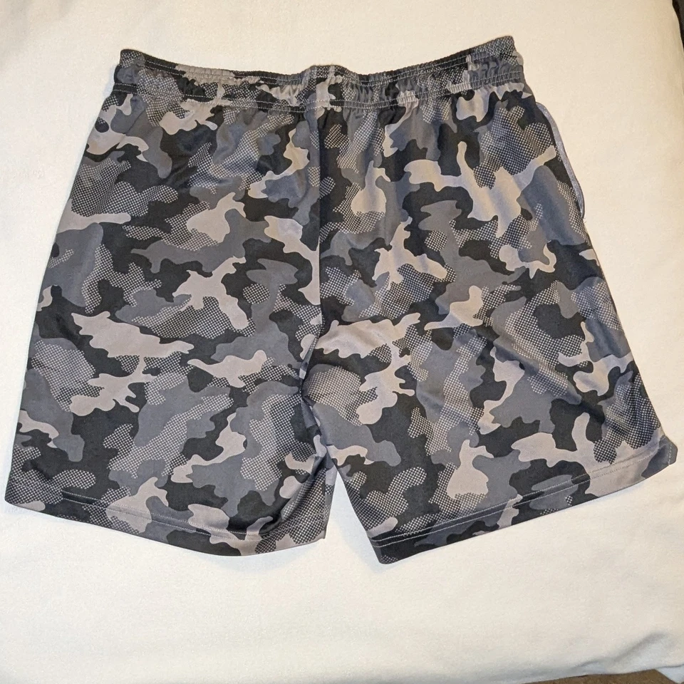 Pantalones Cortos Atléticos Camuflados Tek Gear Para Hombre - Talla Grande - Gris - Gimnasio Entrenamiento Excelente Foto 2 de 4