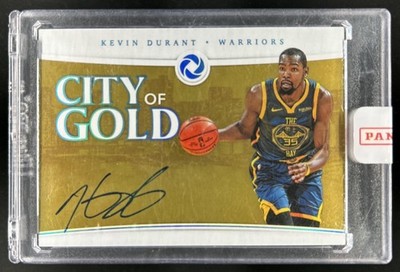 2018-19 Panini Opulence Kevin Durant City of Gold Signatures Platinum Auto #1/1