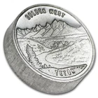 Vintage Swiss of America .999 Fine Silver 1 oz Round ~ ROLO ~ Golden West Teton