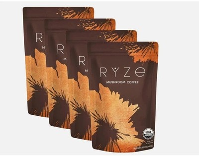 New RYZE Mushroom Coffee Organic Instant Coffee 30 SERVINGS FREE SHIPPING