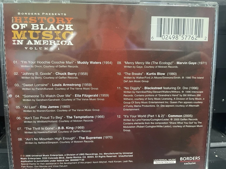 History of Black Music In America Vol. 2 - CD - Borders exclusive WORLD SHIP Foto 2 de 2