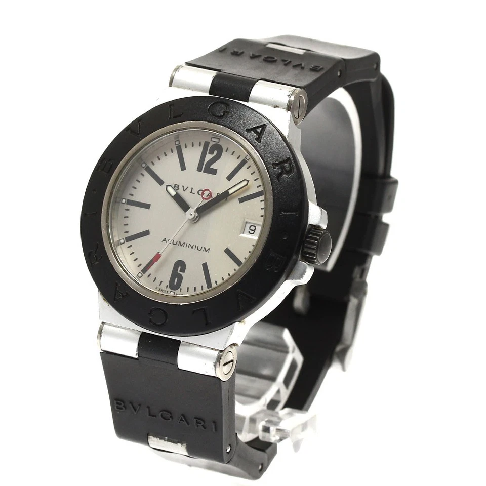 Reloj automático para hombre BVLGARI aluminio AL38TA fecha esfera plateada_874116 Foto 2 de 4