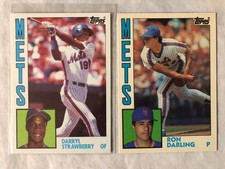 1984 topps mets ron darling darryl strawberry Rookie card lot combine ship