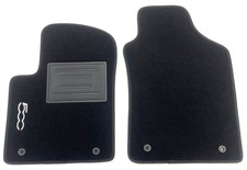 Tappetini auto set 2 pz. FIAT 500 3p  2012-2019 con logo bottoni e battitacco
