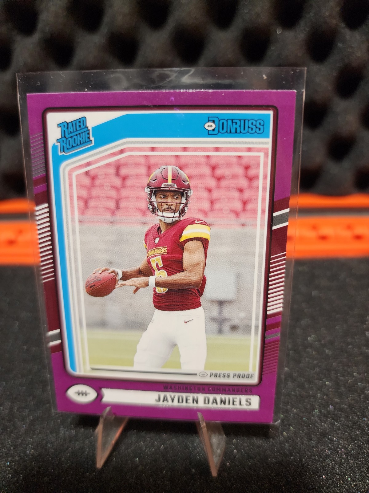 2024 Panini Donruss - Rated Rookie Jayden Daniels #389 Purple Press Proof (RC)