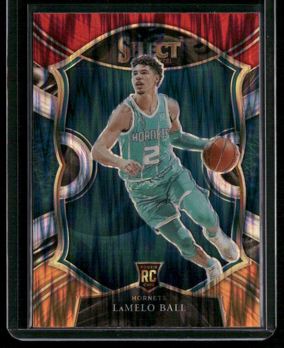 2020-21 Panini Select #63 LaMelo Ball Red White Orange Flash