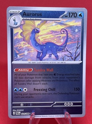 Pokémon Aurorus 024/088 PARAGON Stage 2 Card 170 HP Freezing Chill Tundra Wall 