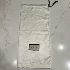 GUCCI SATIN SHOES DUST BAG IVORY Color 18x8.25 Proposed