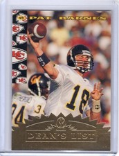 PAT BARNES 1997 Score Board NFL Rookies DEAN'S LIST ROOKIE CARD #32 - CHIEFS. rookie card picture