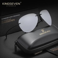KINGSEVEN Ultralight Sunglasses Men Women Driving Frameless Pilot Frame Mirror G