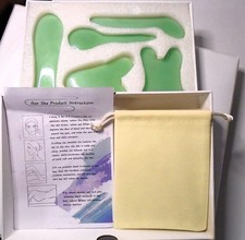 SPA GUA SHA Tool Set Kit JADE Professional Health Stones Massage Graston