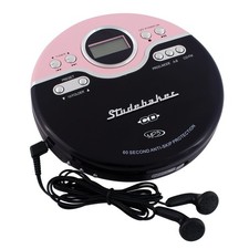 Studebaker SB3703PBB Joggable Personal CD/MP3 Player with FM PLL Radio - Pink...