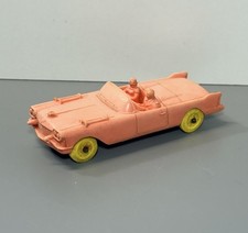 AUBURN Pink Rubber Convertible Cadillac Toy Car Made in USA Vintage